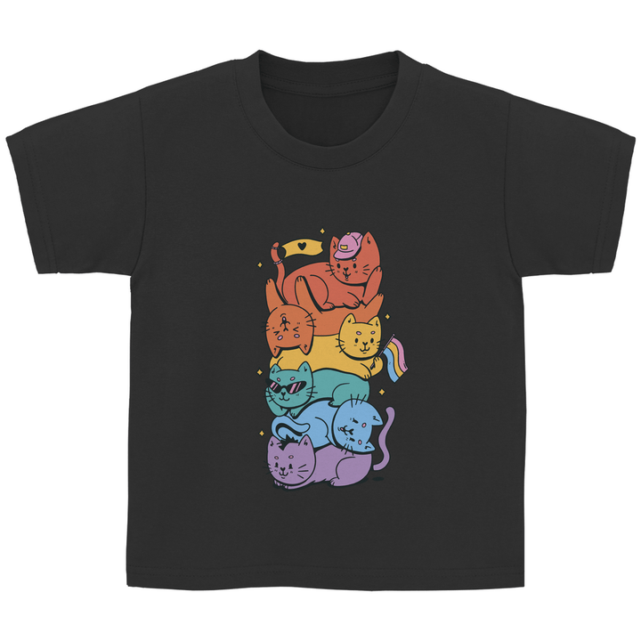Katzenstapel - Kinder T - Shirt - Textilzauber
