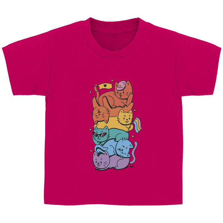Katzenstapel - Kinder T - Shirt - Textilzauber
