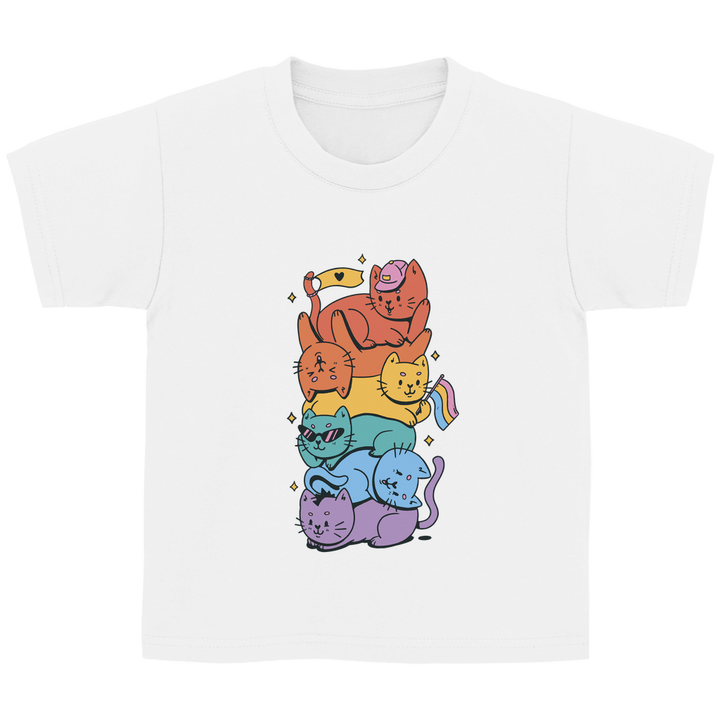 Katzenstapel - Kinder T - Shirt - Textilzauber