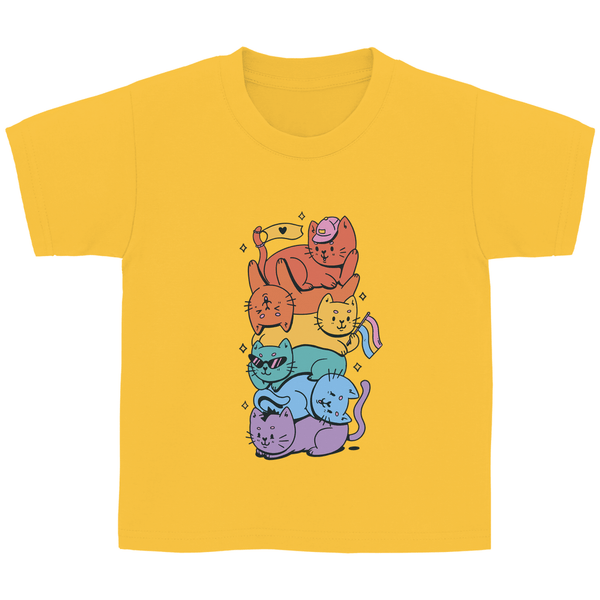Katzenstapel - Kinder T - Shirt - Textilzauber