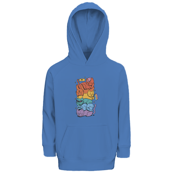 Katzenstapel - Premium Bio Kinderhoodie - Textilzauber