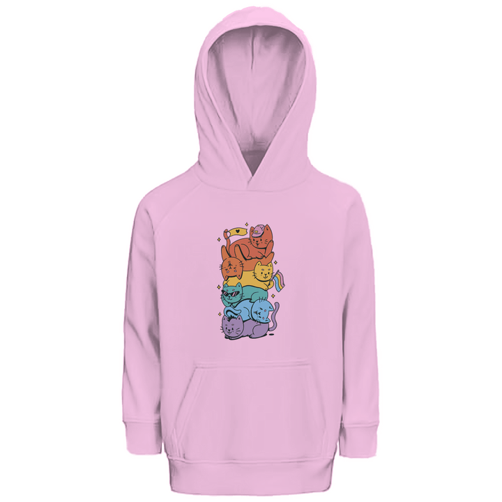 Katzenstapel - Premium Bio Kinderhoodie - Textilzauber