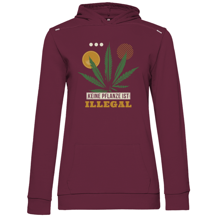Keine Pflanze ist Illegal - Damen Hoodie - Textilzauber