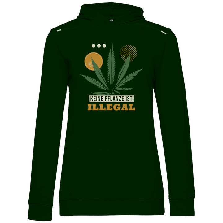 Keine Pflanze ist Illegal - Damen Hoodie - Textilzauber