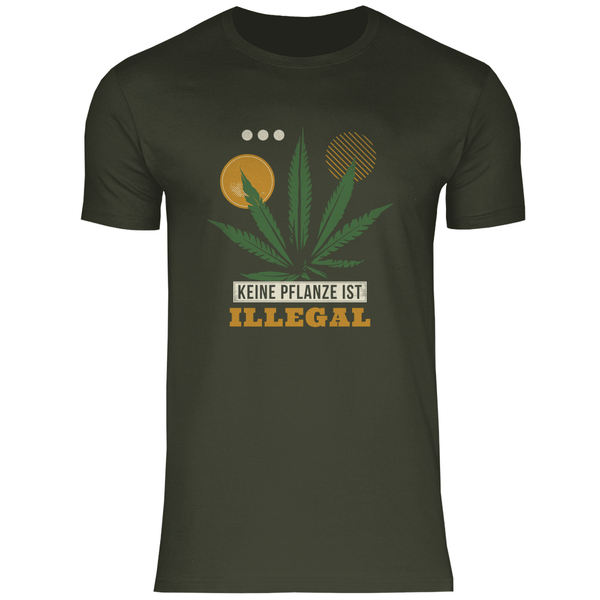 Keine Pflanze ist Illegal - Herren T - Shirt - Textilzauber