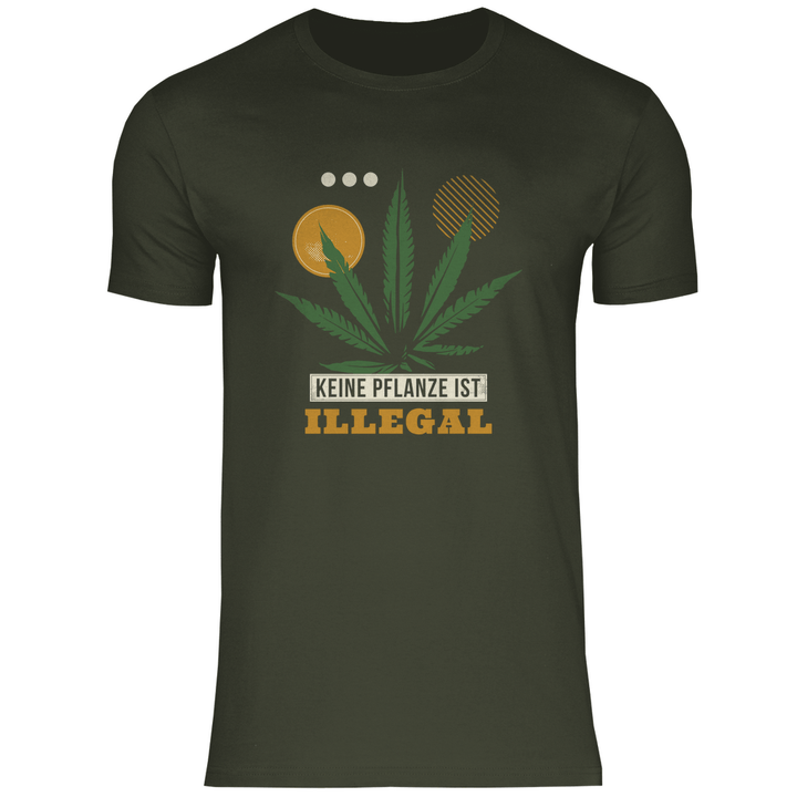 Keine Pflanze ist Illegal - Herren T - Shirt - Textilzauber