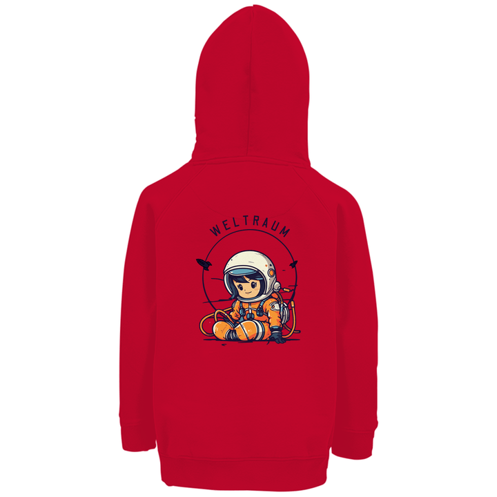 Kleine Astronautin - Kinder T - Shirt Premium Bio Kinderhoodie mit Rückendruck - Textilzauber