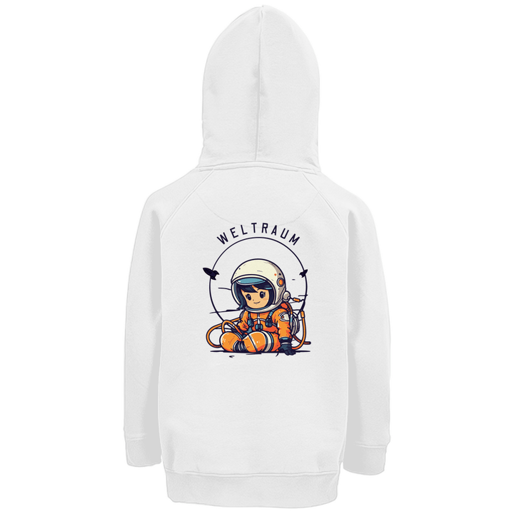 Kleine Astronautin - Kinder T - Shirt Premium Bio Kinderhoodie mit Rückendruck - Textilzauber