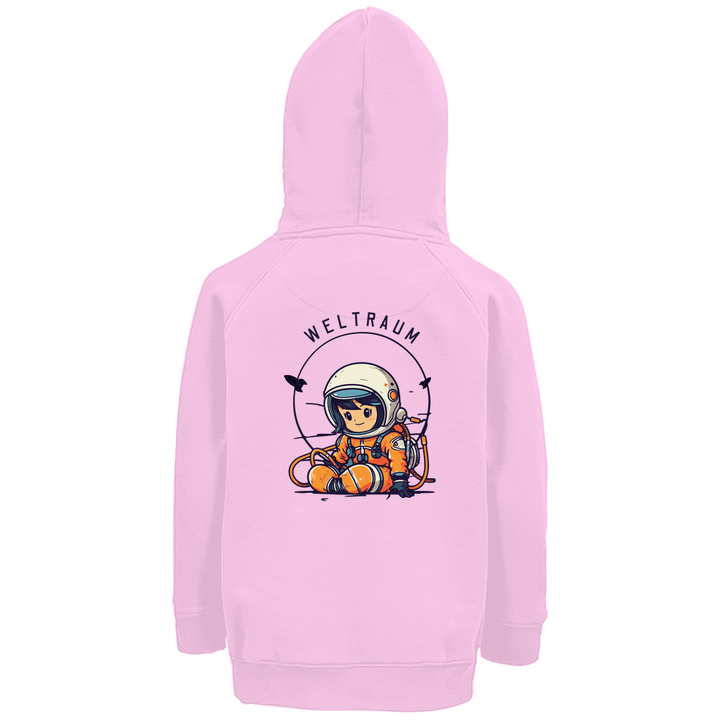 Kleine Astronautin - Kinder T - Shirt Premium Bio Kinderhoodie mit Rückendruck - Textilzauber