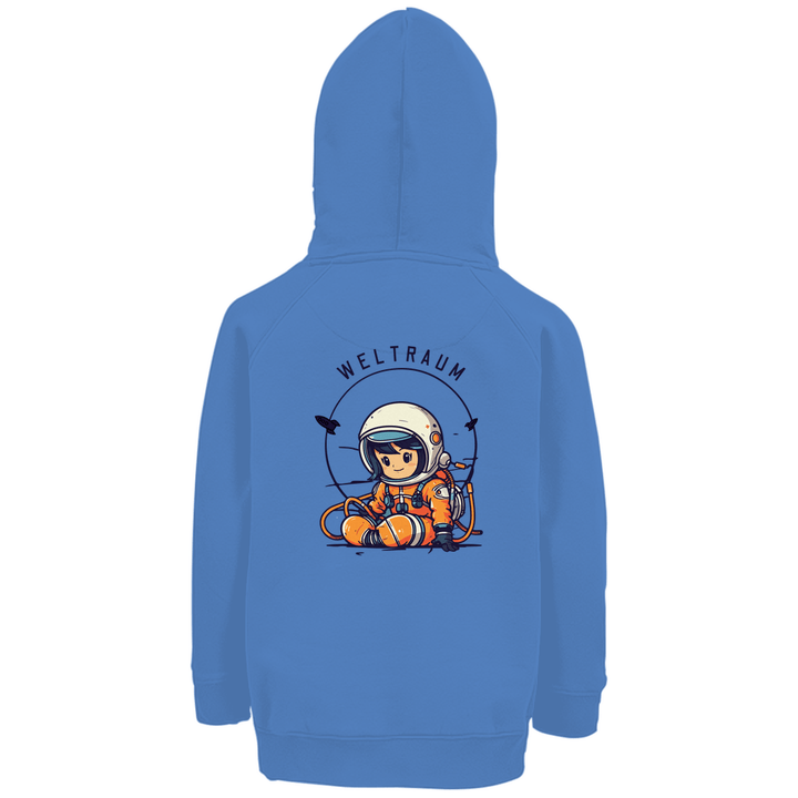 Kleine Astronautin - Kinder T - Shirt Premium Bio Kinderhoodie mit Rückendruck - Textilzauber