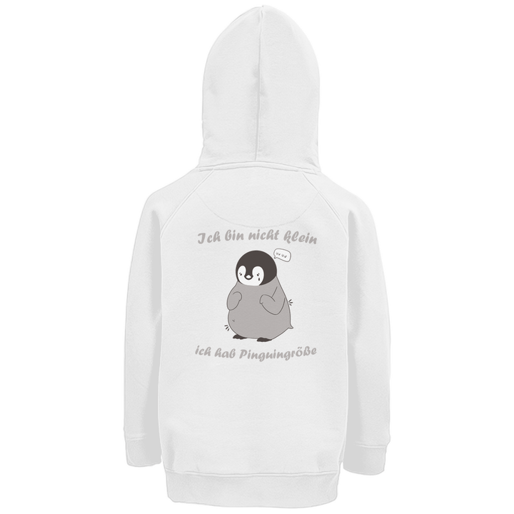 Kleiner Pinguin Premium Bio Kinderhoodie mit Rückendruck - Textilzauber