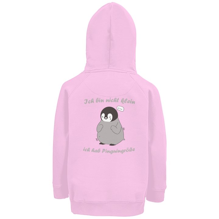 Kleiner Pinguin Premium Bio Kinderhoodie mit Rückendruck - Textilzauber