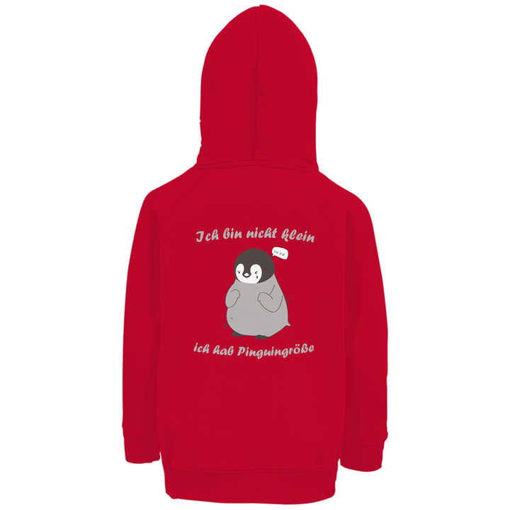 Kleiner Pinguin Premium Bio Kinderhoodie mit Rückendruck - Textilzauber