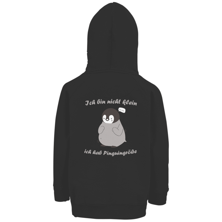 Kleiner Pinguin Premium Bio Kinderhoodie mit Rückendruck - Textilzauber