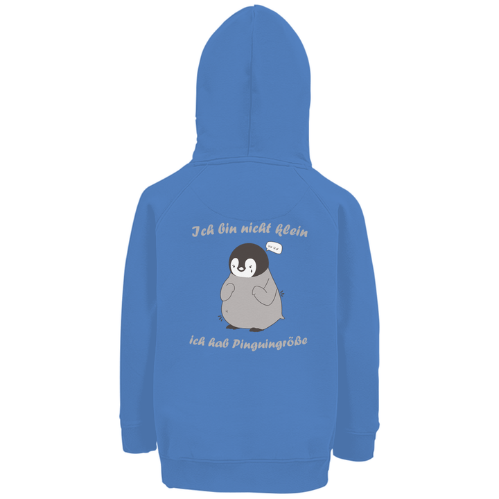 Kleiner Pinguin Premium Bio Kinderhoodie mit Rückendruck - Textilzauber