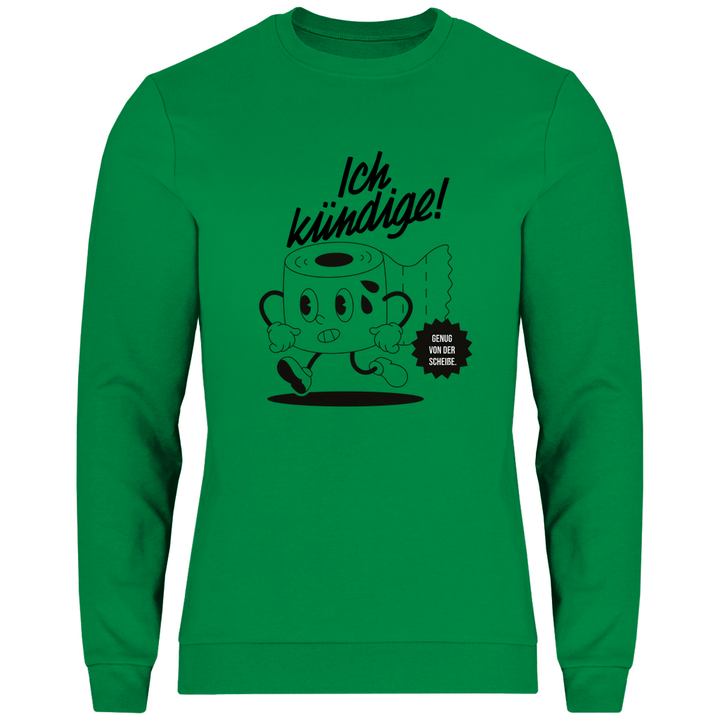 Klopapier Kündigung - Herren Sweatshirt - Textilzauber
