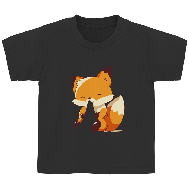 Knabbernder Fuchs - Kinder T - Shirt - Textilzauber