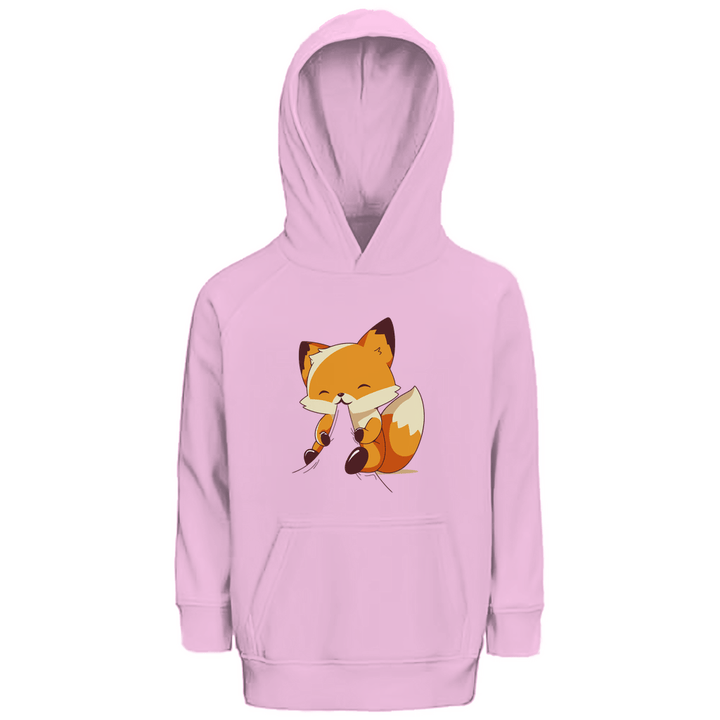 Knabbernder Fuchs - Premium Bio Kinderhoodie - Textilzauber