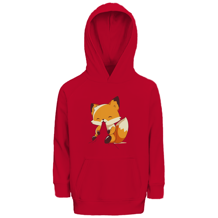 Knabbernder Fuchs - Premium Bio Kinderhoodie - Textilzauber