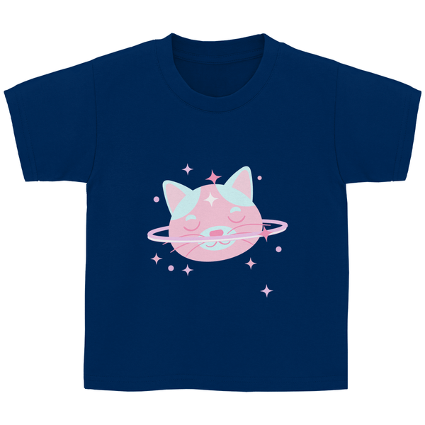 Kosmische Katze - Kinder T - Shirt - Textilzauber