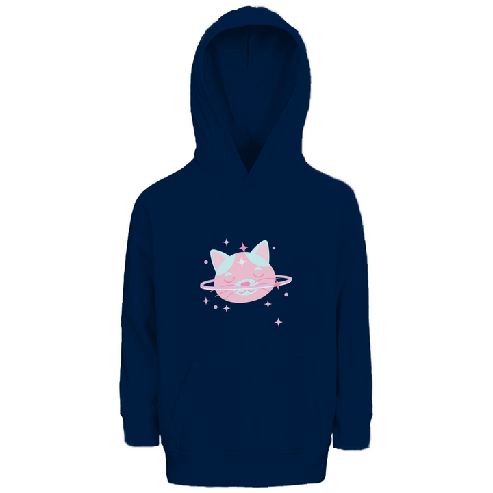 Kosmische Katze - Premium Bio Kinderhoodie - Textilzauber