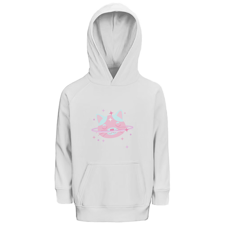 Kosmische Katze - Premium Bio Kinderhoodie - Textilzauber