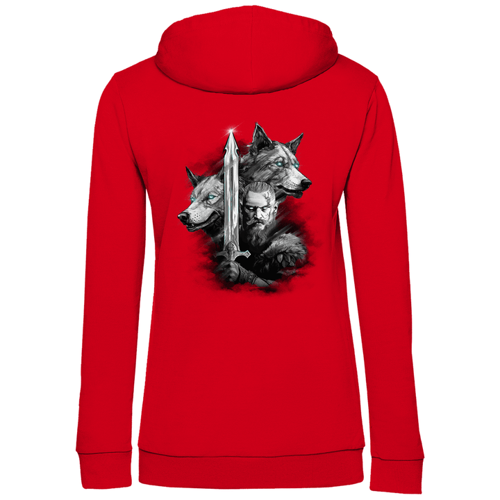 Krieger des Nordens - Damen Hoodie mit Rückendruck - Textilzauber