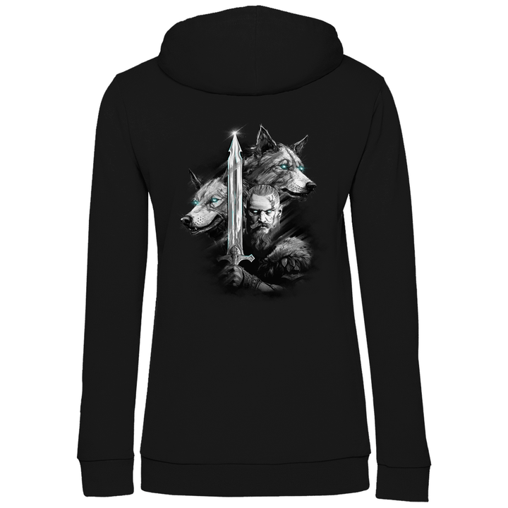 Krieger des Nordens - Damen Hoodie mit Rückendruck - Textilzauber
