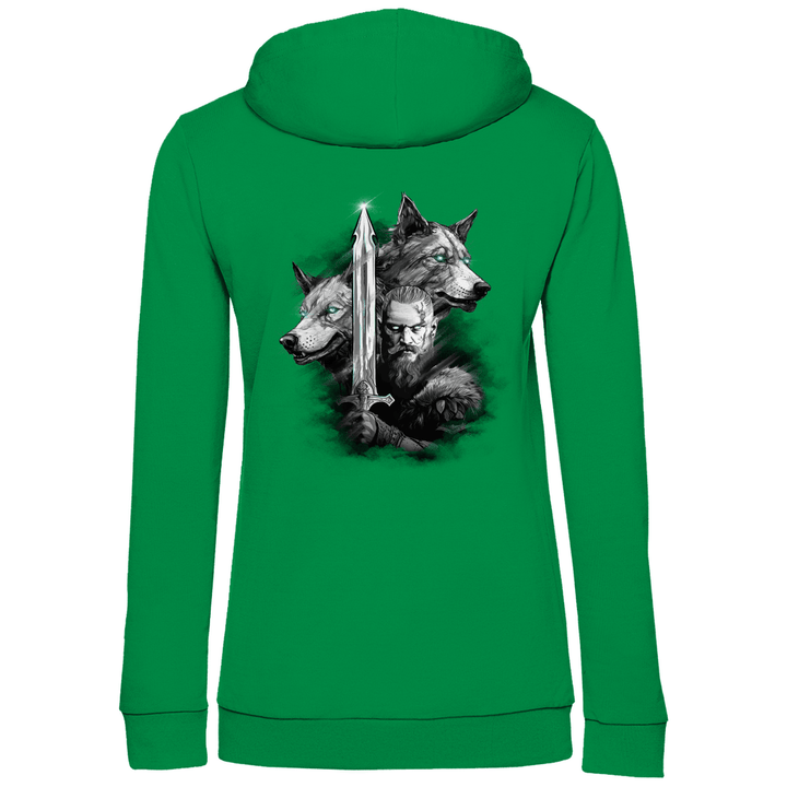 Krieger des Nordens - Damen Hoodie mit Rückendruck - Textilzauber
