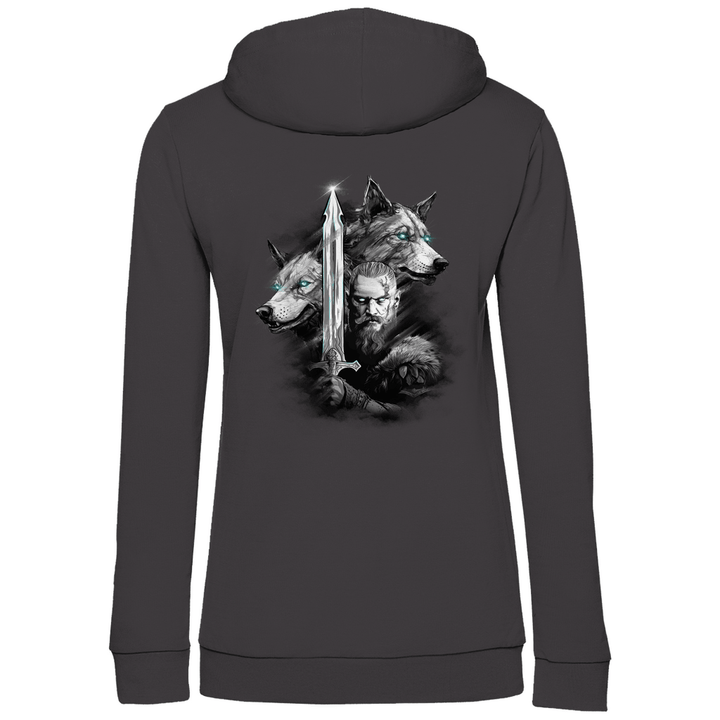 Krieger des Nordens - Damen Hoodie mit Rückendruck - Textilzauber