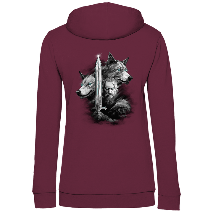 Krieger des Nordens - Damen Hoodie mit Rückendruck - Textilzauber