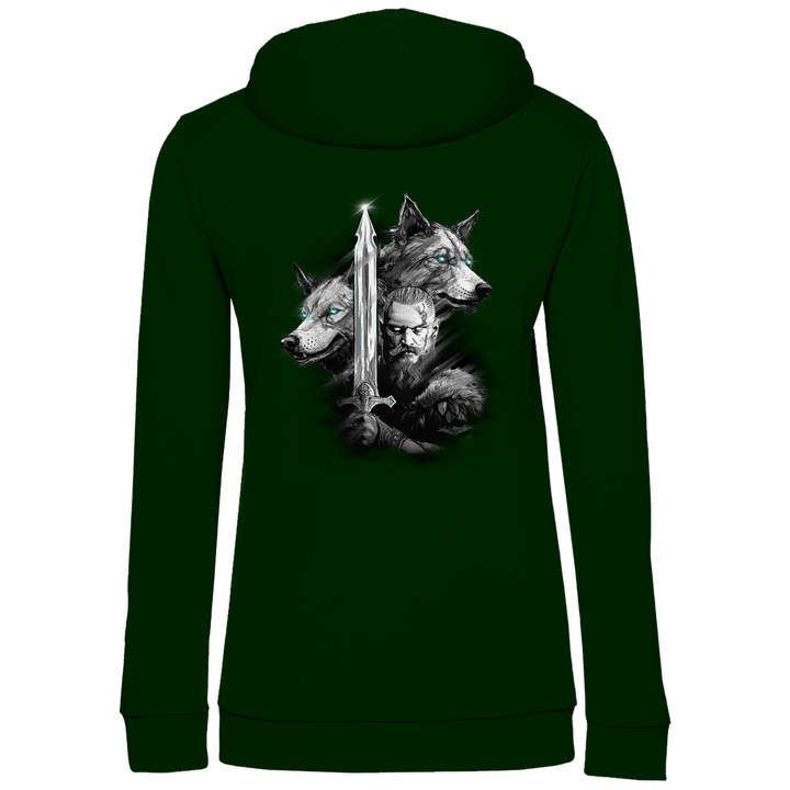 Krieger des Nordens - Damen Hoodie mit Rückendruck - Textilzauber
