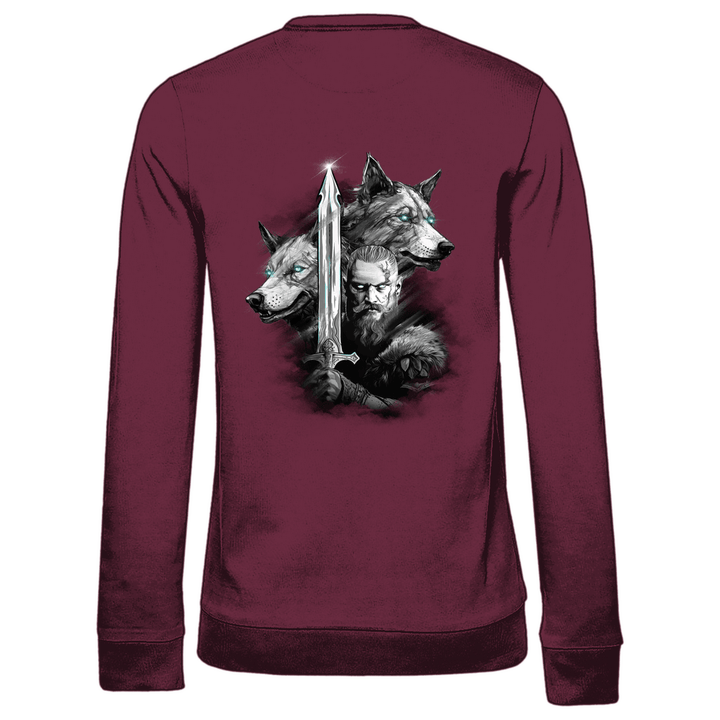 Krieger des Nordens - Damen Sweatshirt mit Rückendruck - Textilzauber