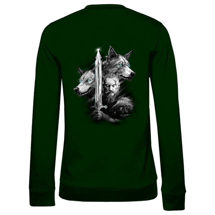 Krieger des Nordens - Damen Sweatshirt mit Rückendruck - Textilzauber