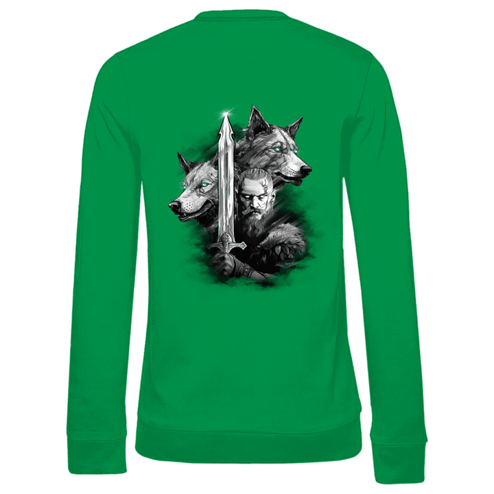 Krieger des Nordens - Damen Sweatshirt mit Rückendruck - Textilzauber