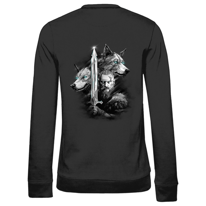 Krieger des Nordens - Damen Sweatshirt mit Rückendruck - Textilzauber