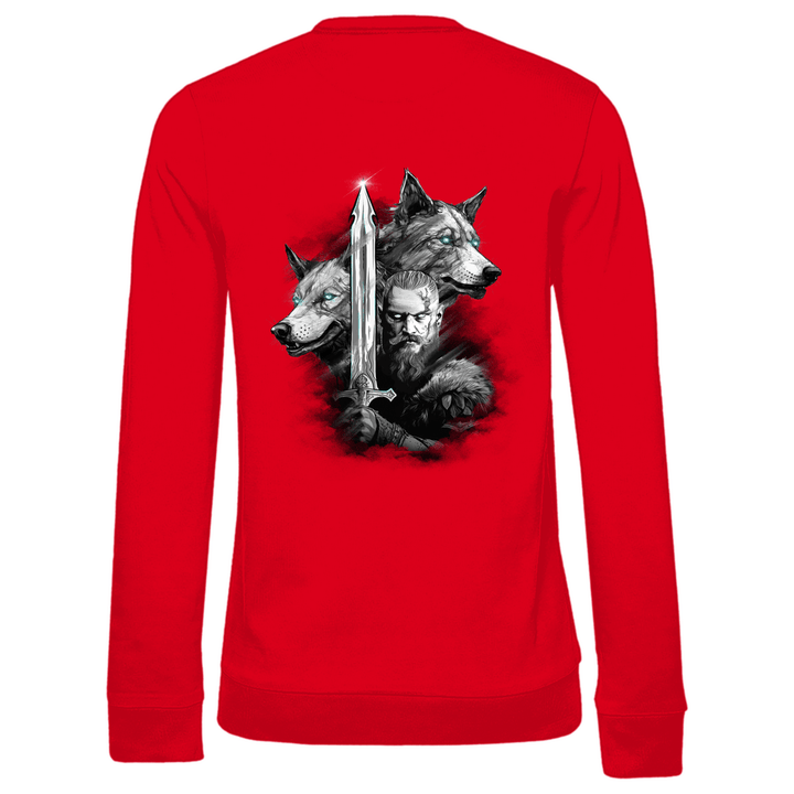 Krieger des Nordens - Damen Sweatshirt mit Rückendruck - Textilzauber