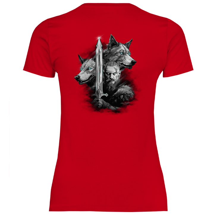 Krieger des Nordens - Damen T - Shirt mit Rückendruck - Textilzauber