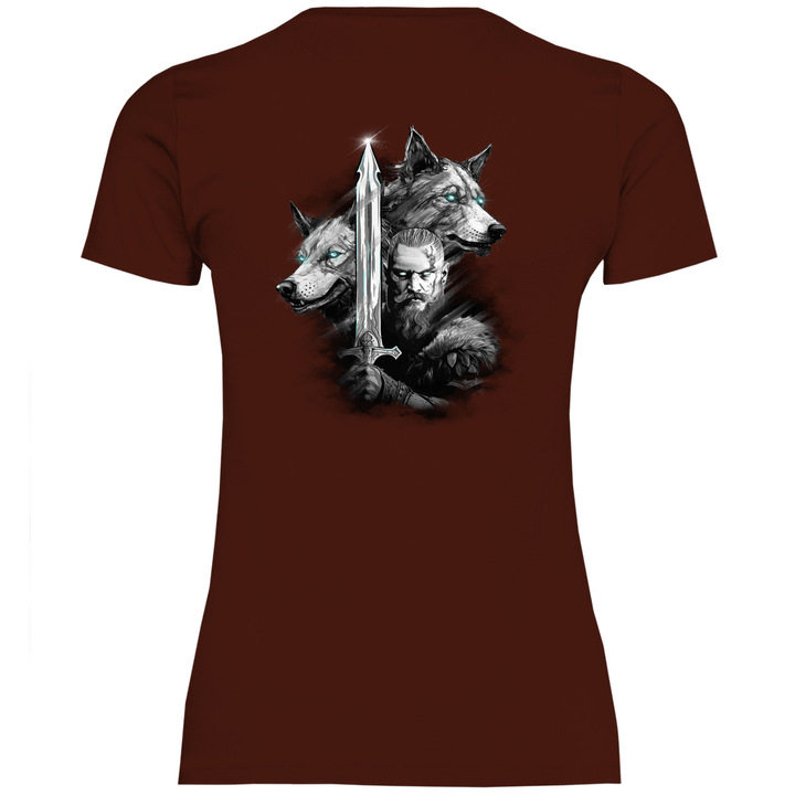 Krieger des Nordens - Damen T - Shirt mit Rückendruck - Textilzauber
