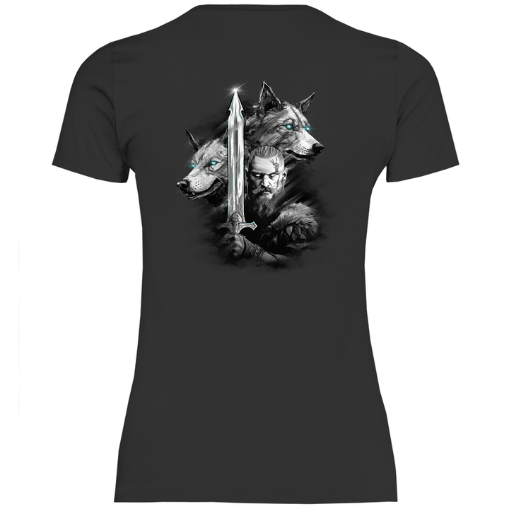 Krieger des Nordens - Damen T - Shirt mit Rückendruck - Textilzauber