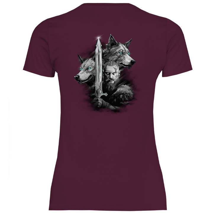 Krieger des Nordens - Damen T - Shirt mit Rückendruck - Textilzauber
