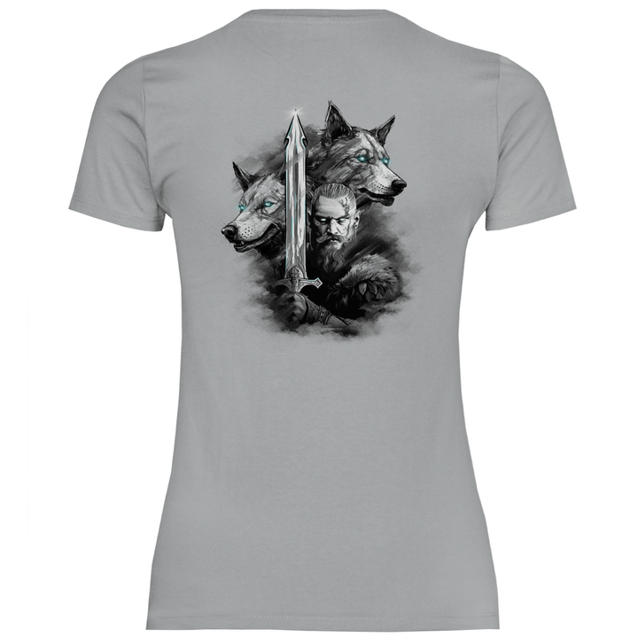 Krieger des Nordens - Damen T - Shirt mit Rückendruck - Textilzauber