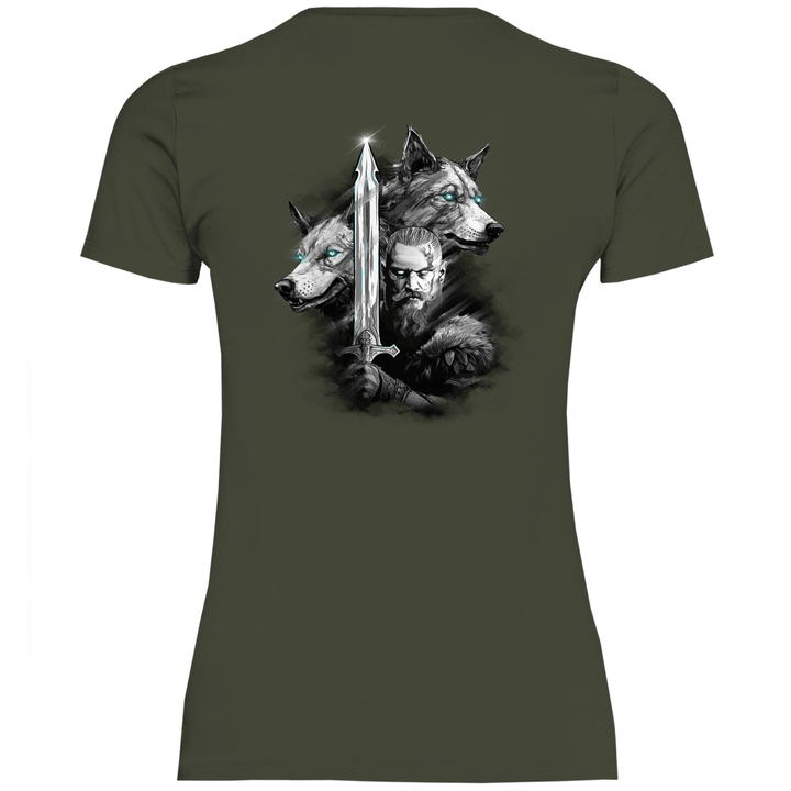 Krieger des Nordens - Damen T - Shirt mit Rückendruck - Textilzauber