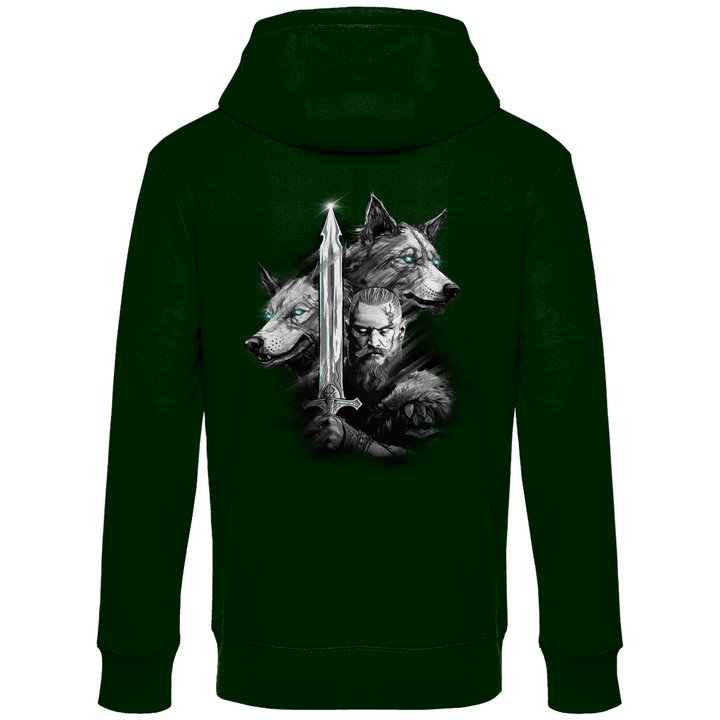 Krieger des Nordens - Herren Hoodie mit Rückendruck - Textilzauber
