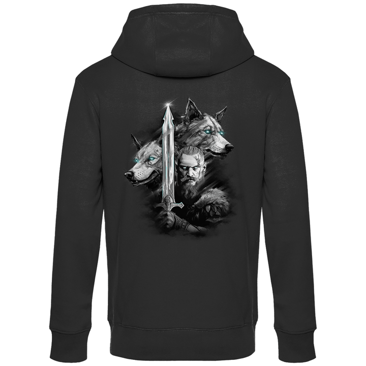 Krieger des Nordens - Herren Hoodie mit Rückendruck - Textilzauber