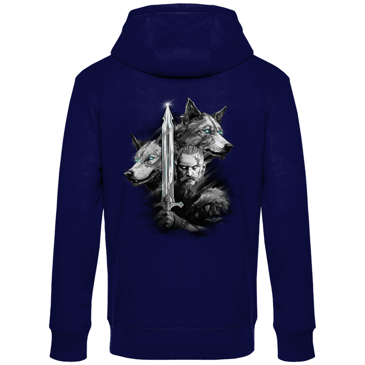 Krieger des Nordens - Herren Hoodie mit Rückendruck - Textilzauber