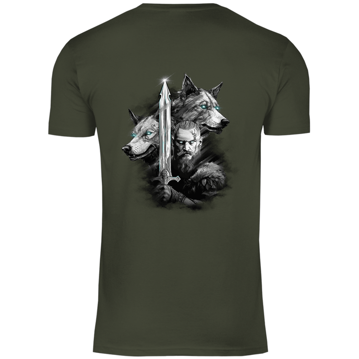 Krieger des Nordens - Herren T - Shirt mit Rückendruck - Textilzauber