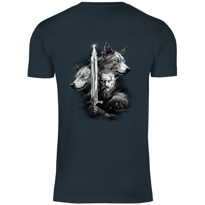 Krieger des Nordens - Herren T - Shirt mit Rückendruck - Textilzauber