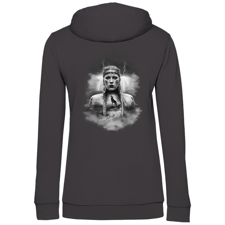 Kriegerin des Nordens - Damen Hoodie mit Rückendruck - Textilzauber