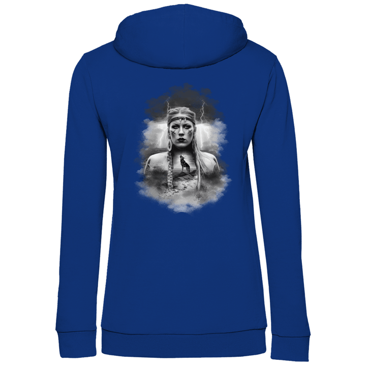 Kriegerin des Nordens - Damen Hoodie mit Rückendruck - Textilzauber